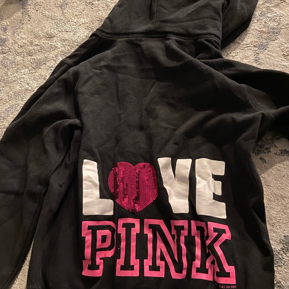 Love Pink Zip Up Hoodie